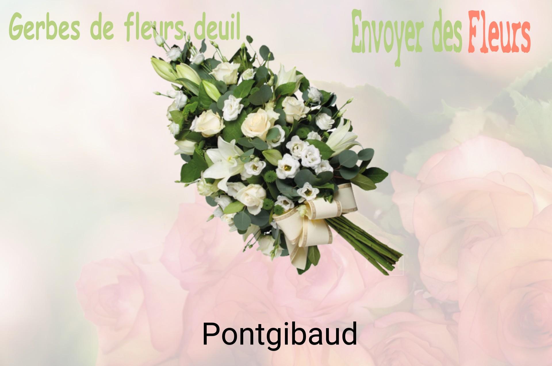 Gerbe de fleurs de deuil livrée à Pontgibaud